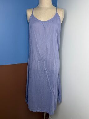 April Cornell Blue Cotton‎ Midi Dress Nightgown XL